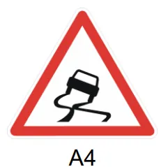 Panneau de danger A2a signalant un cassis ou dos-d’âne – Code de la route en ligne CER