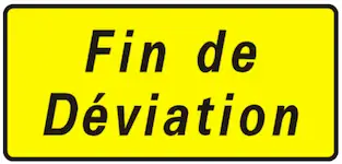 Panneau KD69b de signalisation temporaire indiquant une déviation de substitution alternative – code de la route CER.