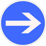 Panneau d’obligation tourner à droite – Signalisation du code de la route expliquée en ligne avec CER