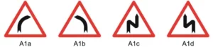 Panneaux de danger signalant des virages dangereux – Révision du code de la route en ligne CER